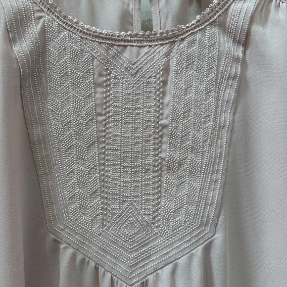 Embroidered Bib, Bell-sleeved Blouse - Picture 4 of 4